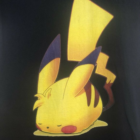 American Apparel Pokemon Pikachu Sleeping Shirt Navy Men’s Small Made In USA. - Picture 2 of 12